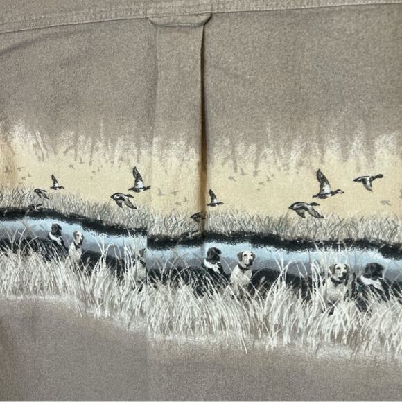 VTG Cabela’s Men’s Chamois Flannel Hunting Dog Graphic Size L Long Sleeve - Picture 7 of 10
